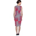 Zigzag Pattern Chevron Red Sleeveless Velvet Midi Dress View2