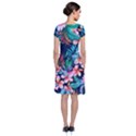 Hawaiian Flowers Hawaii Short Sleeve Front Wrap Dress View2