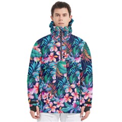 Hawaiian Flowers Hawaii Men s Pullover Zip Ski And Snowboard Waterproof Breathable Jacket