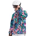 Hawaiian Flowers Hawaii Men s Pullover Zip Ski and Snowboard Waterproof Breathable Jacket View2