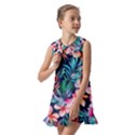 Hawaiian Flowers Hawaii Kids  Pilgrim Collar Ruffle Hem Dress View2