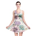 Flowers Pattern Floral Reversible Skater Dress View1