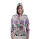 Flowers Pattern Floral Women s Hooded Windbreaker View1