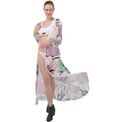 Flowers Pattern Floral Maxi Chiffon Beach Wrap