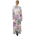 Flowers Pattern Floral Maxi Chiffon Beach Wrap View2