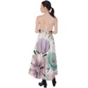 Flowers Pattern Floral Tie Back Maxi Dress View2