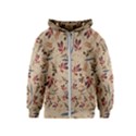 Leaves Pattern Teal Seamless Fall Kids  Zipper Hoodie View1