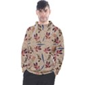 Leaves Pattern Teal Seamless Fall Men s Pullover Hoodie View1