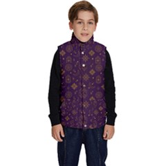 Moon Stars Pattern Kid s Button Up Puffer Vest