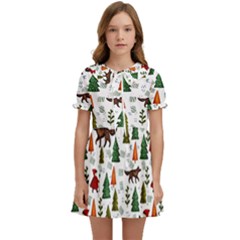 Little Red Riding Hood Seamless Kids  Sweet Collar Dress