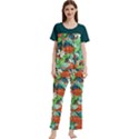 Flamingo 5 Women s Short Sleeve Long Pants Cozy Lounge Set View1