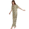 Music Melody Notes Sheet Music Short Sleeve Long Pants Satin Pajamas Set View2