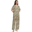 Music Melody Notes Sheet Music Short Sleeve Long Pants Satin Pajamas Set View3