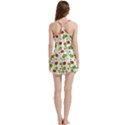 Strawberry Fruit Pattern Leaves V-Neck Satin Loungewear Set View4