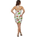Strawberry Fruit Pattern Leaves Sleeveless Wide Square Neckline Ruched Bodycon Dress View4