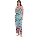 Sweet Dessert Blue Women s Short Sleeve Long Pants Cozy Lounge Set View2