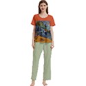 design3f Women s Short Sleeve Long Pants Cozy Lounge Set View1