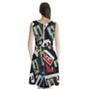 Abstract Case Sleeveless Waist Tie Chiffon Dress View2
