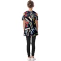 Abstract Case Fold Over Open Sleeve Top View2