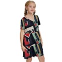 Abstract Case Kids  Short Sleeve Tiered Mini Dress View3