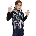 Abstract Case Kids  Stylish Hooded Puffer Vest View3