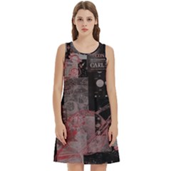 Aesthetic , Aesthetic, Dark Round Neck Sleeve Casual Dress With Pockets