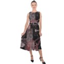 Aesthetic , Aesthetic, Dark Midi Tie-Back Chiffon Dress View1