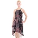 Aesthetic , Aesthetic, Dark High-Low Halter Chiffon Dress  View1