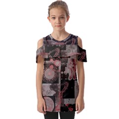Aesthetic , Aesthetic, Dark Fold Over Open Sleeve Top