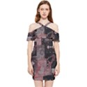 Aesthetic , Aesthetic, Dark Shoulder Frill Bodycon Summer Dress View1