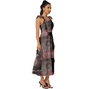 Aesthetic , Aesthetic, Dark Tie-Strap Tiered Midi Chiffon Dress View3