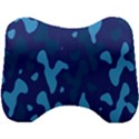 Blue Camouflage Pattern Head Support Cushion View1