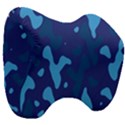 Blue Camouflage Pattern Head Support Cushion View3