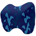 Blue Camouflage Pattern Head Support Cushion View4