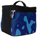 Blue Camouflage Pattern Make Up Travel Bag (Big) View1