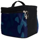 Blue Camouflage Pattern Make Up Travel Bag (Big) View2