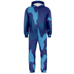 Blue Camouflage Pattern Hooded Jumpsuit (men)