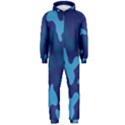 Blue Camouflage Pattern Hooded Jumpsuit (Men) View1