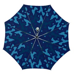Blue Camouflage Pattern Automatic Folding Umbrella With Case (medium)