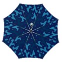 Blue Camouflage Pattern Automatic Folding Umbrella with Case (Medium) View1