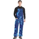 Blue Camouflage Pattern Men s Side Zip Front Pouch Ski And Snowboard Bib Pants	 View3