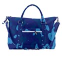 Blue Camouflage Pattern Carry-on Travel Shoulder Bag View2
