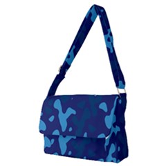 Blue Camouflage Pattern Full Print Messenger Bag (m)