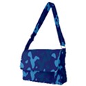 Blue Camouflage Pattern Full Print Messenger Bag (M) View1