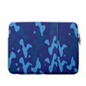 Blue Camouflage Pattern 13  Vertical Laptop Sleeve Case With Pocket View2