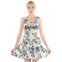 Blue Vintage Background V-Neck Sleeveless Dress View1