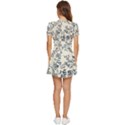Blue Vintage Background V-Neck High Waist Chiffon Mini Dress View4