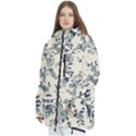 Blue Vintage Background Women s Multi Pockets Zip Ski and Snowboard Waterproof Breathable Jacket View2