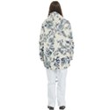 Blue Vintage Background Women s Multi Pockets Zip Ski and Snowboard Waterproof Breathable Jacket View4
