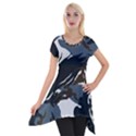 Blue Winter Camouflage, Military Camouflage Short Sleeve Side Drop Tunic View1